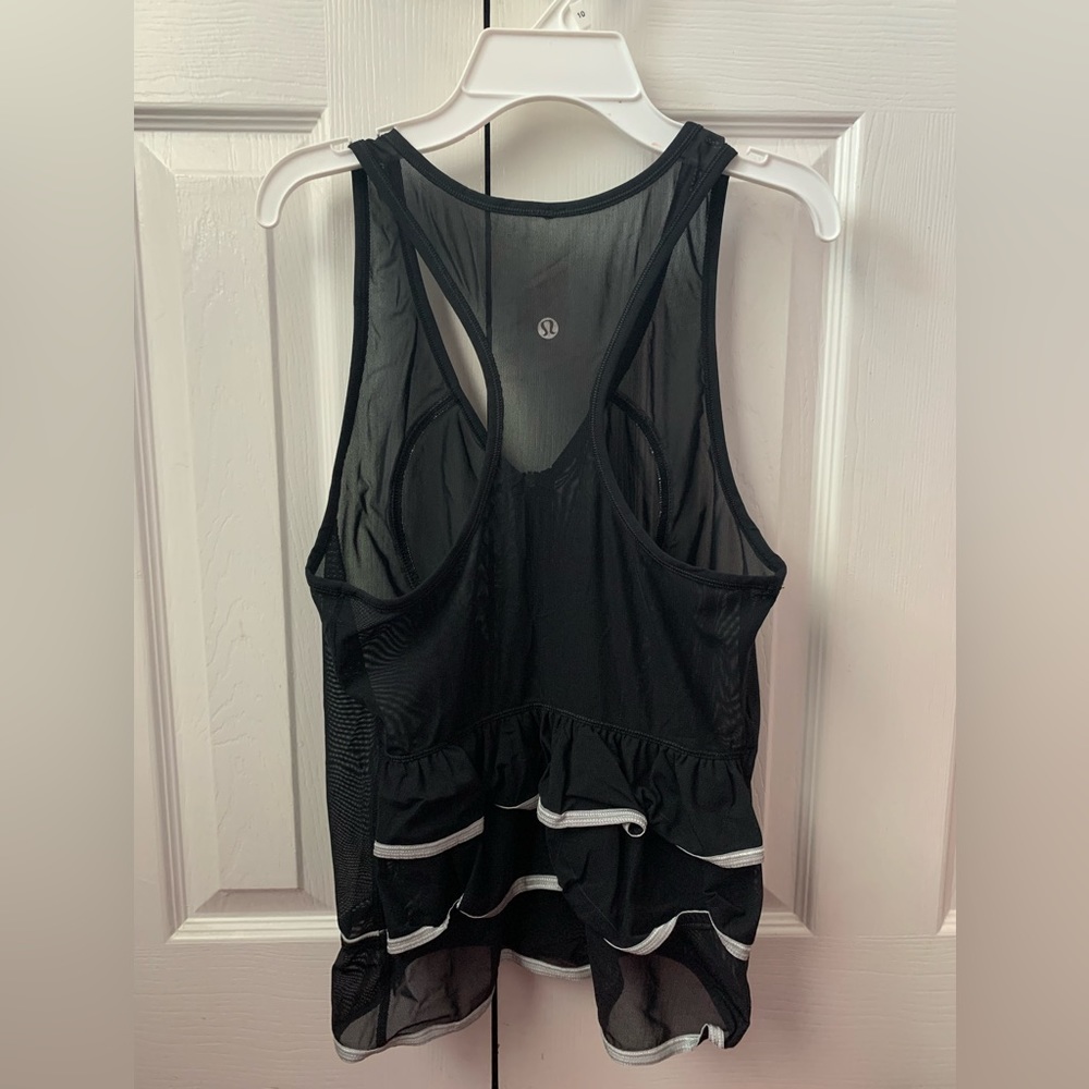 Lululemon vintage mesh zip up tank top